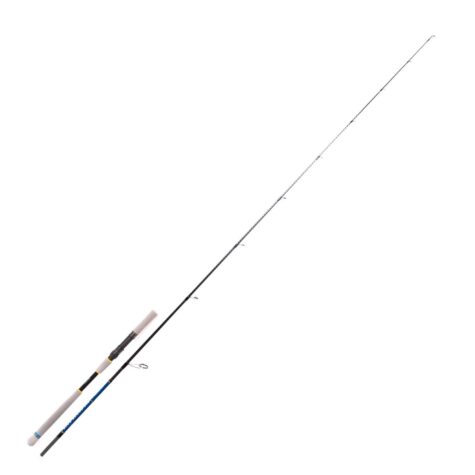 Close-up of the reinforced 2-piece mid-section joint connection on the Falkor Blue Blood 30-100g cast game rod.