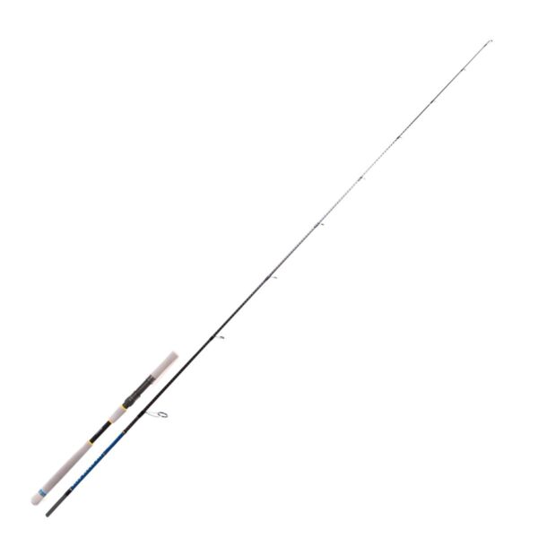 Close-up of the reinforced 2-piece mid-section joint connection on the Falkor Blue Blood 30-100g cast game rod.