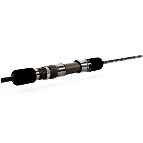 Falkor Elevation vertical jigging rod flexing under heavy load, displaying backbone power and parabolic tip flexibility.