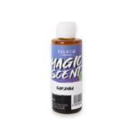 A 110g bottle of Falkor Magic Scent liquid fish attractant showcasing its sleek black label and twist applicator nozzle.