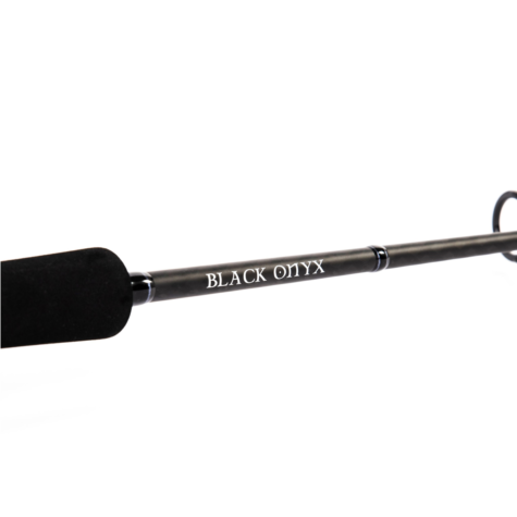 Falkor Fishing brand logo on the Atlas jigging rod butt cap.