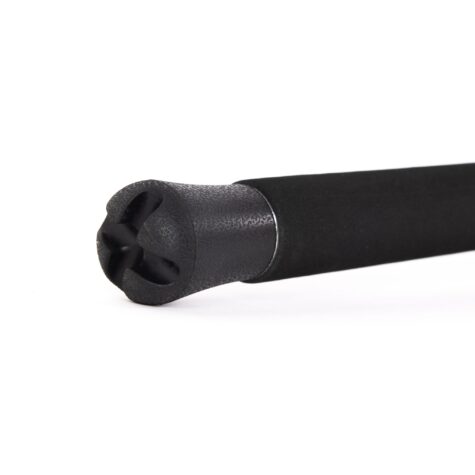 High-density black EVA foam grip and laser-etched gimbal butt cap on the Falkor Top Water Authority big game rod.