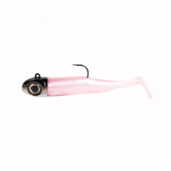 Vibrant pink Falkor Lethal soft fishing lure featuring a high-twist paddle tail.