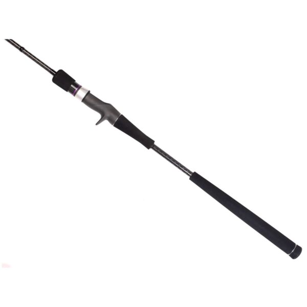 Detail view of the Falkor Tiarna fishing rod blank material showing the specialized HQ Solid Black MT40 Ton Toray carbon grain texture.