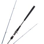 Falkor Tiarna single-section solid carbon Tai Rubber fishing rod showing its slim black blank profile and progressive action curve